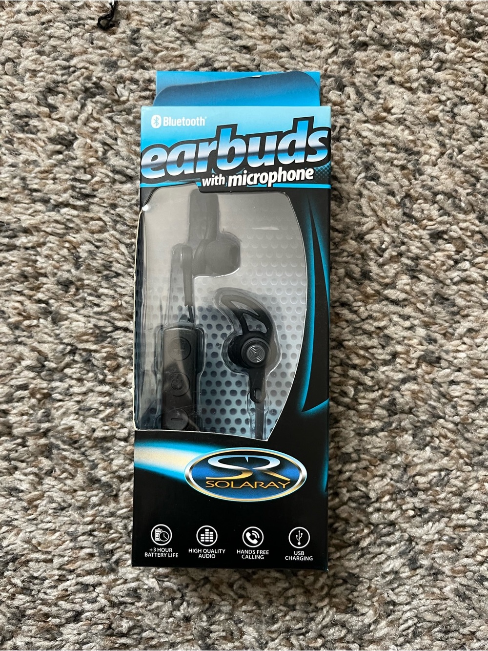 Solaray Bluetooth earbuds with built in microphone